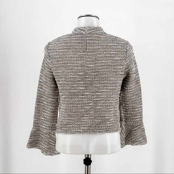 Zara metallic bell sleeve crop top - Picture 6 of 7